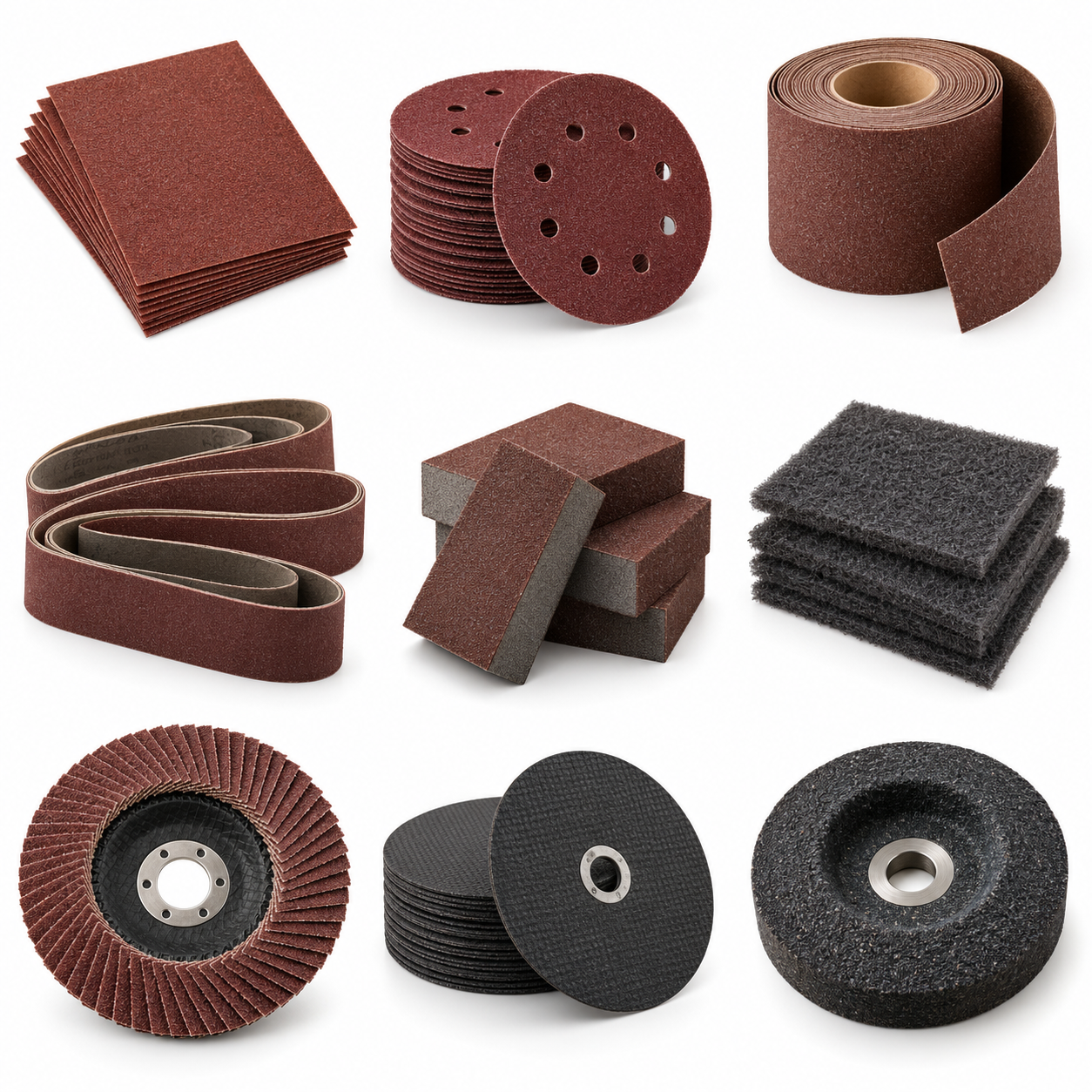 Dry sanding paper sheets — illustrative product image